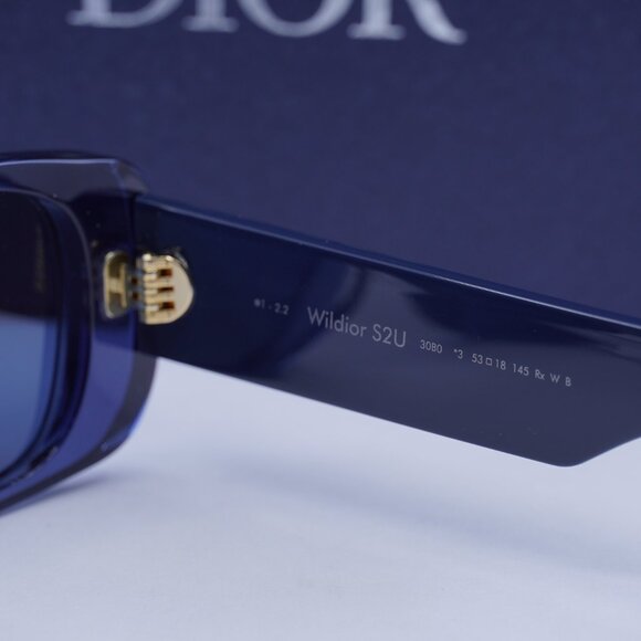 Dior WILDIOR S2U 30B0 Rectangle Sunglasses – Blue - Picture 8 of 11